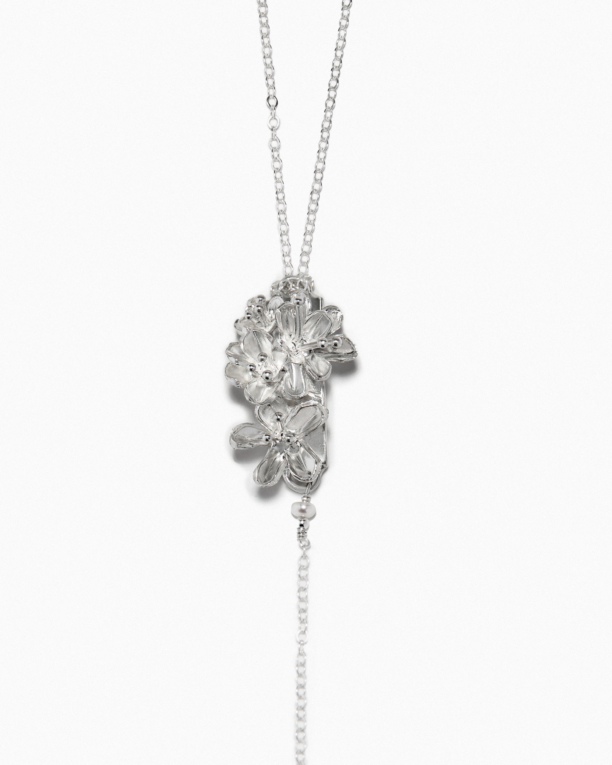 Lariat Drop Bouquet Pearl Necklace