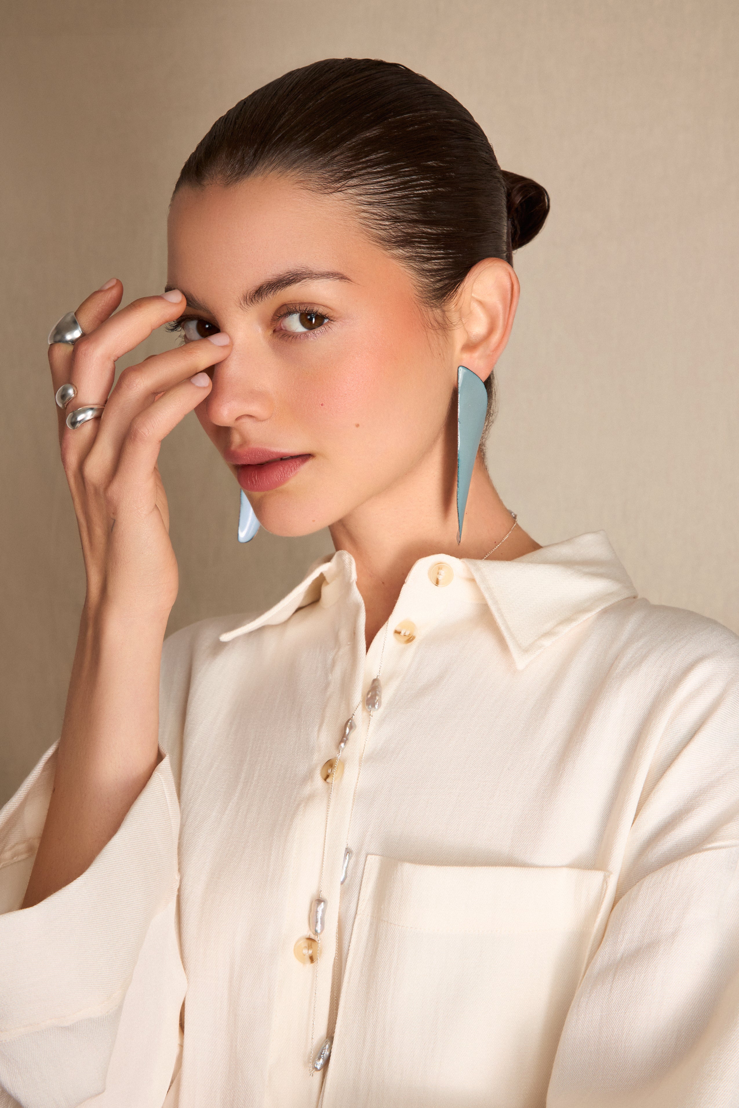 Twist and Wave Enamel Earring