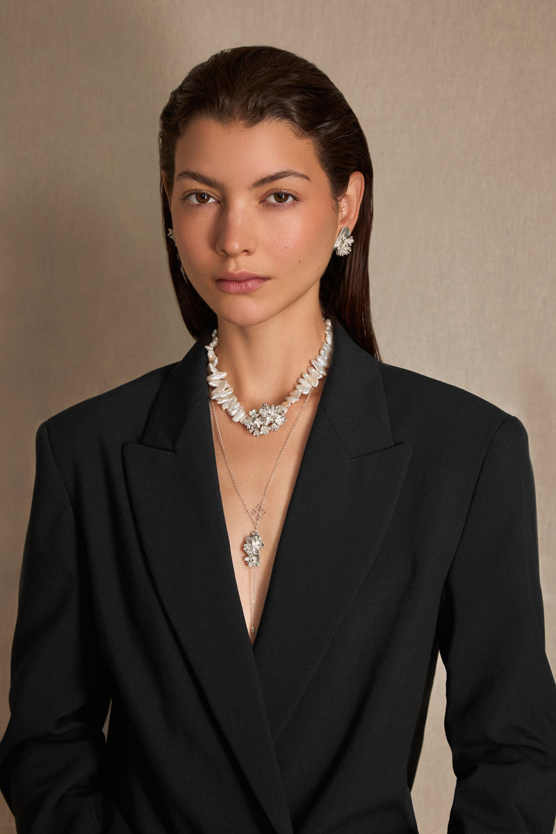 Blooming Biwa Pearl Choker