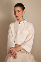 Hex & the City Pearl Enamel Earrings