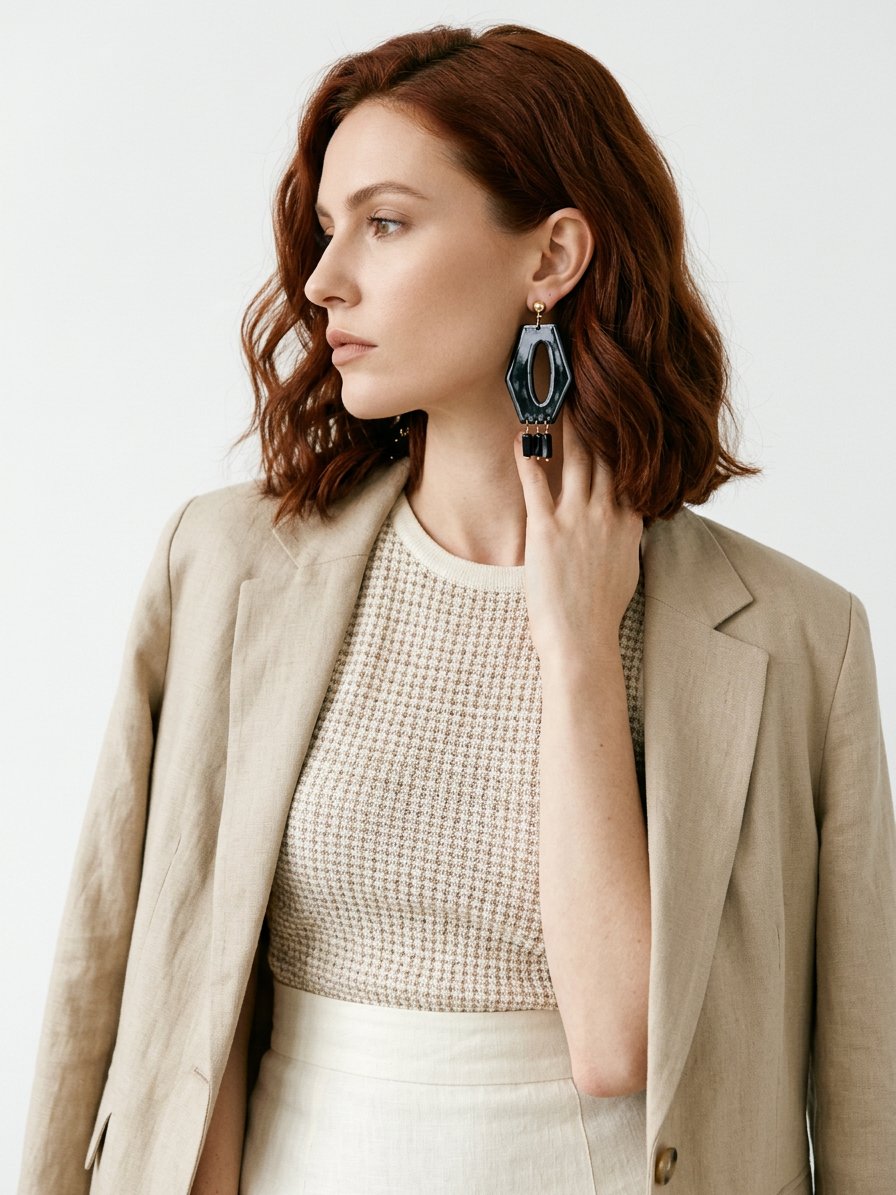 Hex & the City Pearl Enamel Earrings