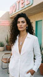 Biwa Pearls Lariat Gold Necklace