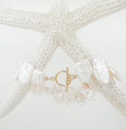 Biwa Pearl Bracelet with Toggle Clasp