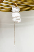 Pendientes Savvy de perla Biwa de doble gota