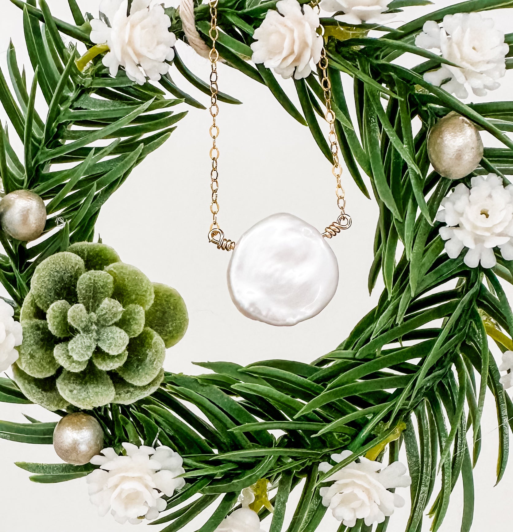 Dainty Keshi Pearl Gold Necklace