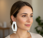 Hex & the City Pearl Enamel Earrings