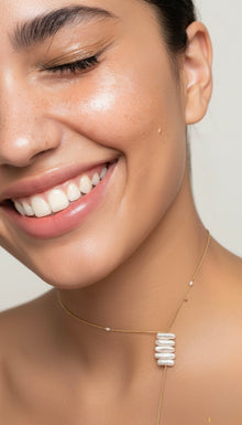 Biwa Pearls Lariat Gold Necklace