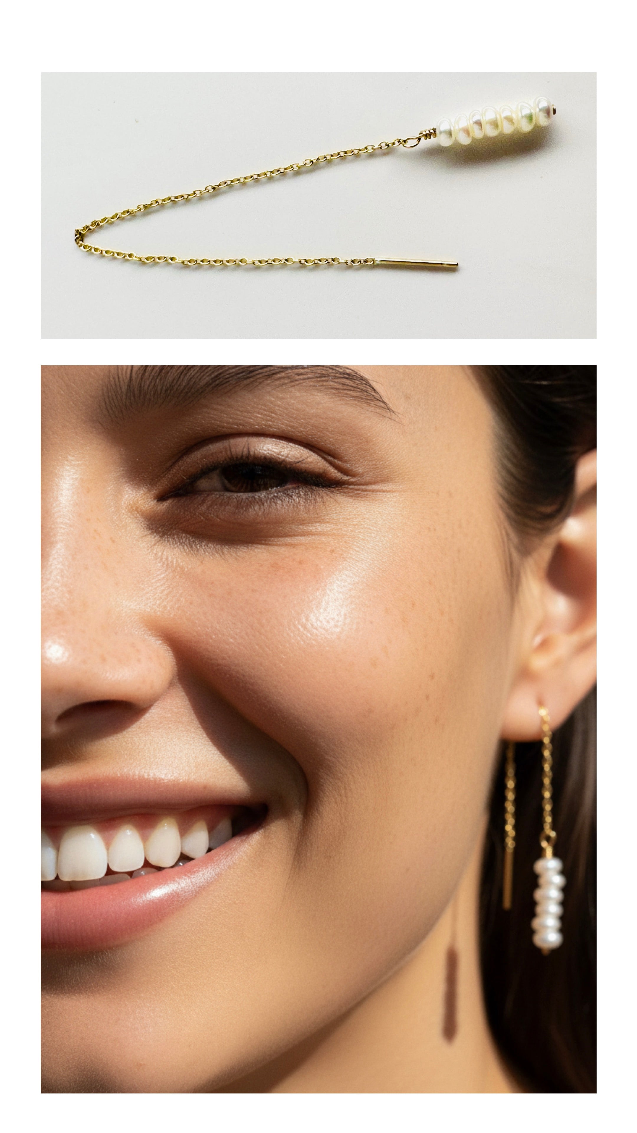 Threader Gold Earrings