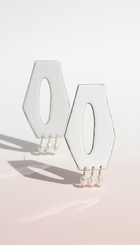 Hex & the City Pearl Enamel Earrings