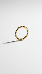 Delicate Beads Stackable Gold Ring