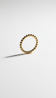 Delicate Beads Stackable Gold Ring