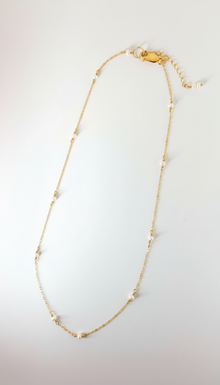 Tiny Oval Dainty Gold Necklace