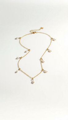 Oval Drop Dainty Gold Necklace