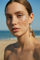 Straight Biwa Pearl Drop Earrings