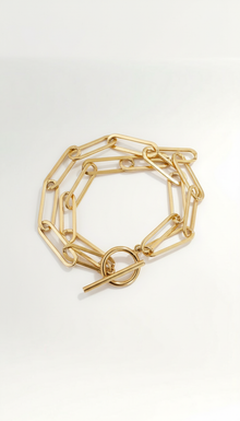 Elongated Paperclip Chain Bracelet