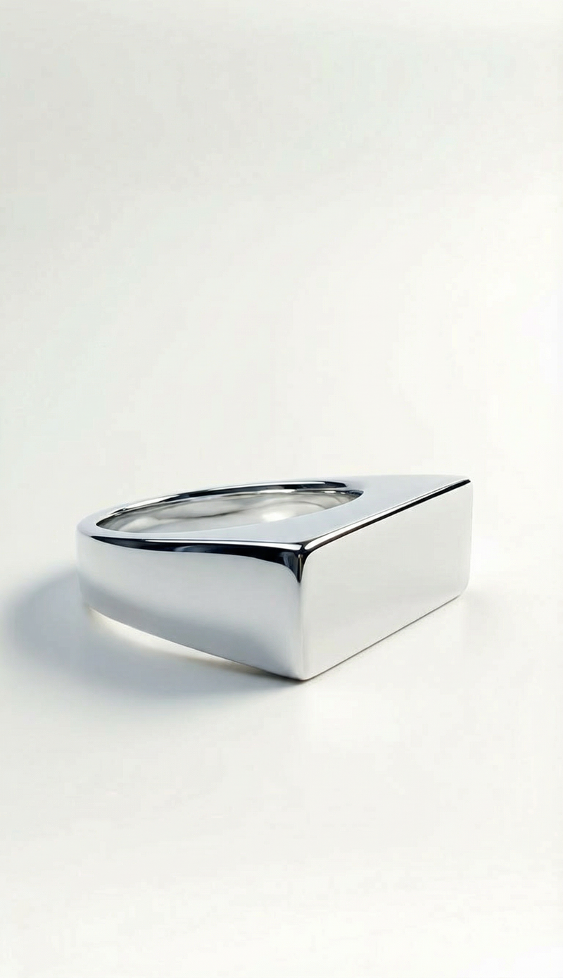 Rectangle Silver Singlet Ring