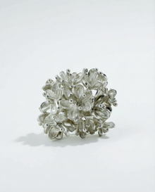 Flower Bouquet Silver Ring