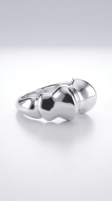 Flowing Waves Silver Ring