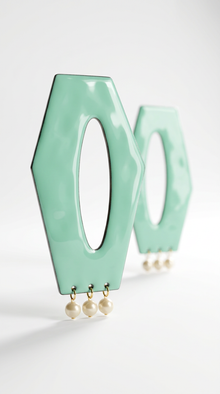 Hex & the City Pearl Enamel Earrings