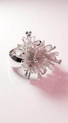 Round Wrapped Flower Bouquet Silver Petite