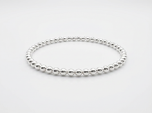 Delicate Beads Stackable Silver Ring